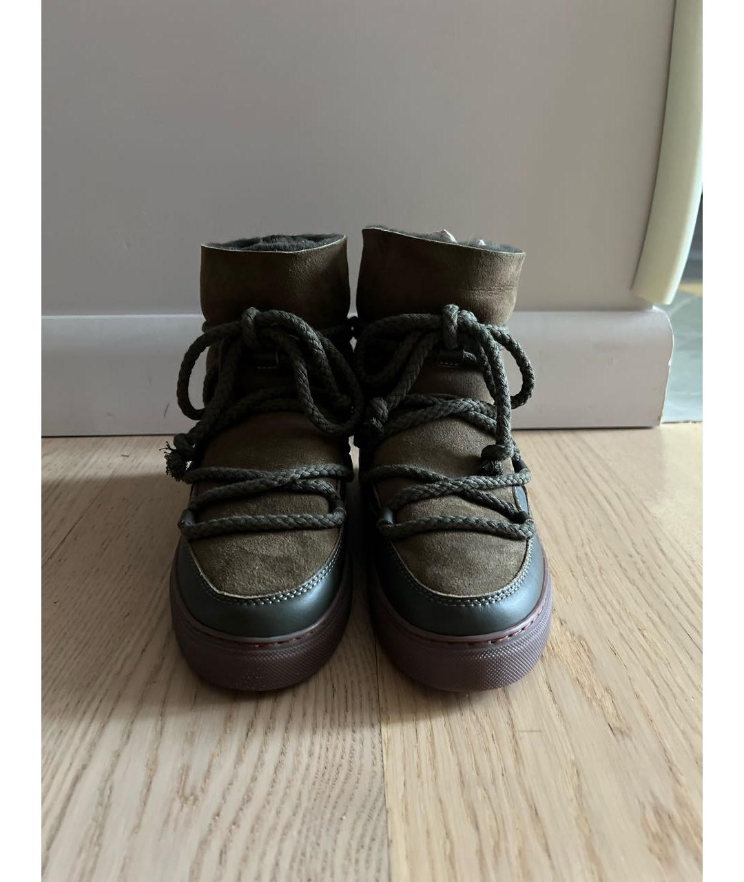 INUIKII Зеленые замшевые ботинки, фото 2
