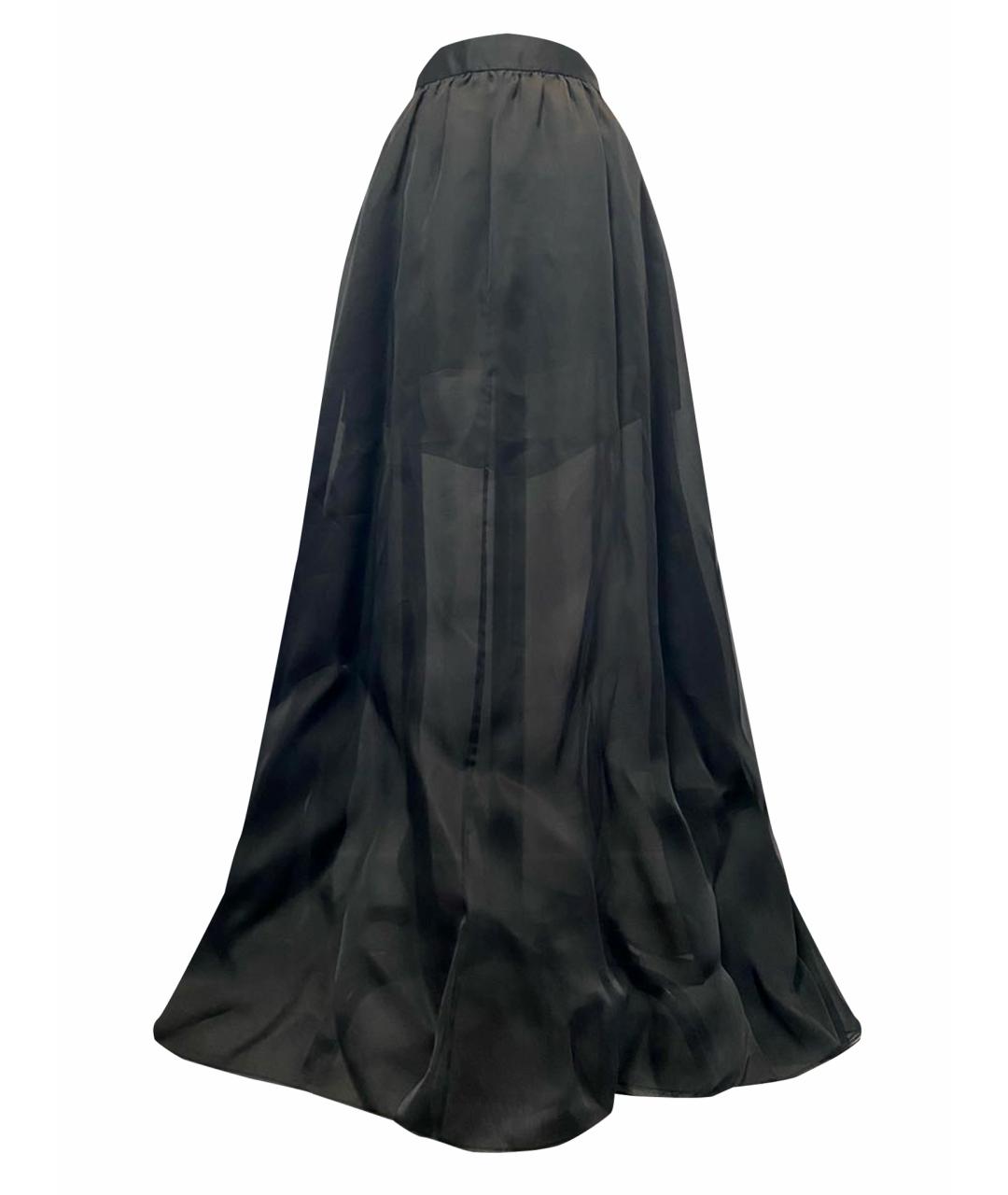 CHANEL PRE-OWNED Черная шелковая юбка макси, фото 1