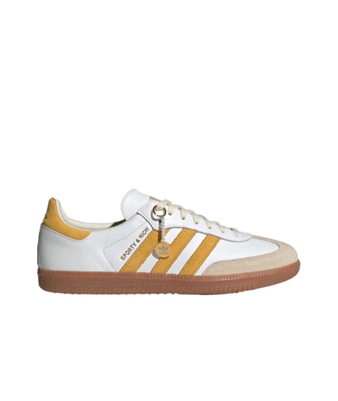 ADIDAS Желтые кожаные кроссовки, фото 2