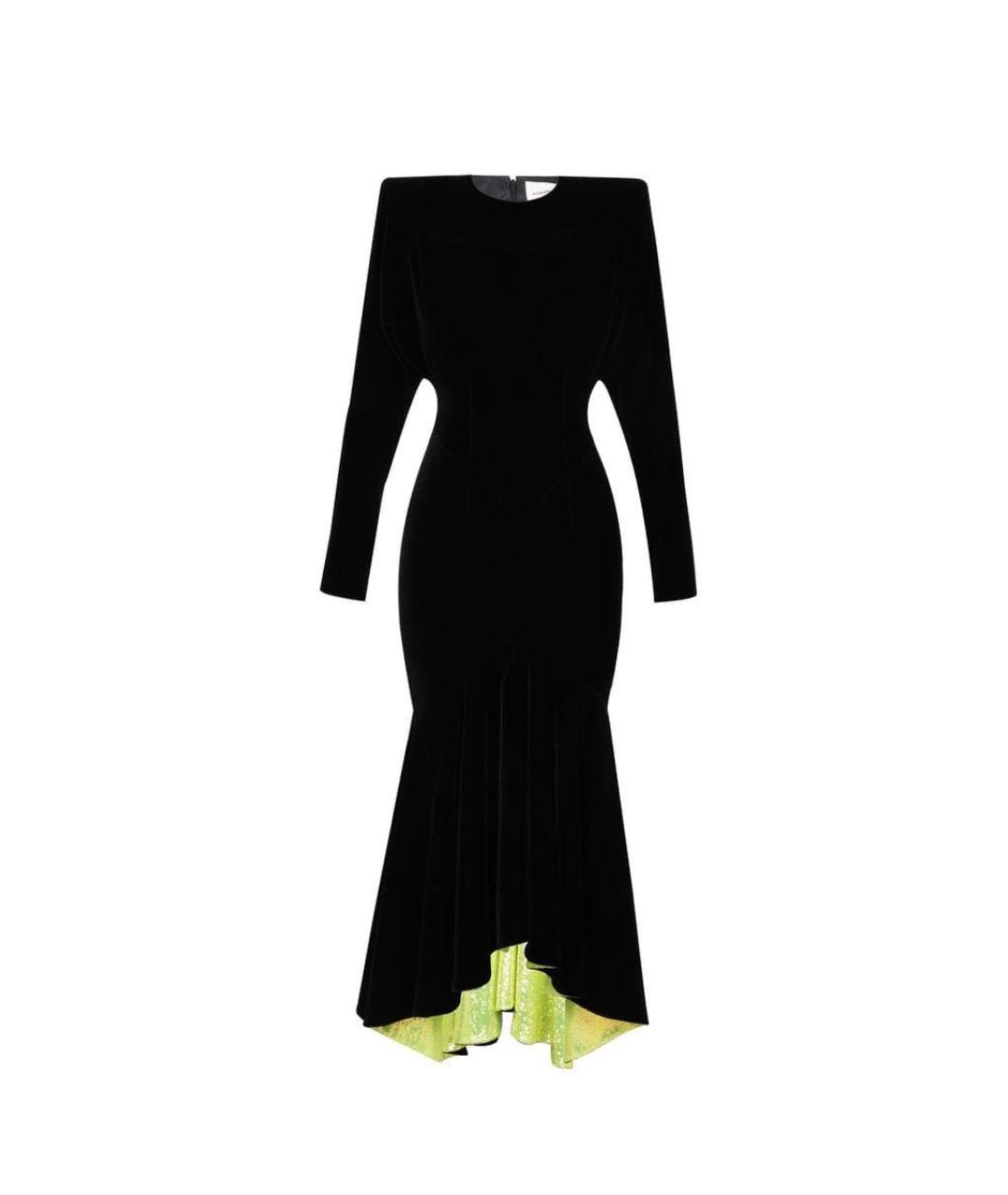 ALEXANDRE VAUTHIER Черное бархатное вечернее платье, фото 1