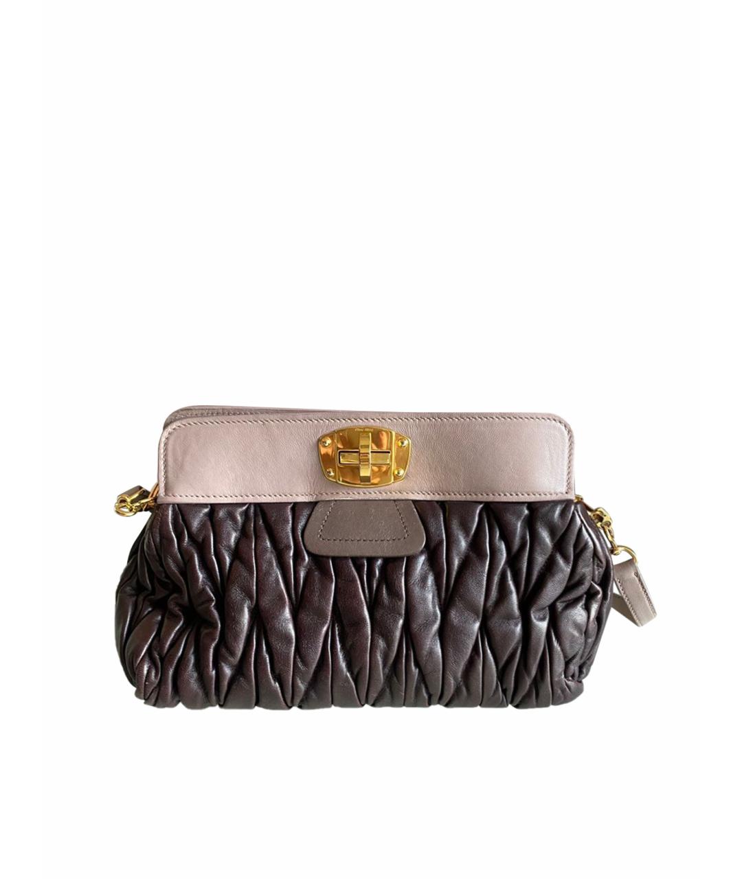 MIU MIU Фиолетовая кожаная сумка через плечо, фото 1