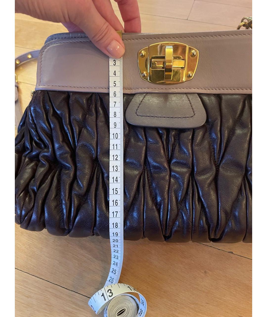 MIU MIU Фиолетовая кожаная сумка через плечо, фото 3