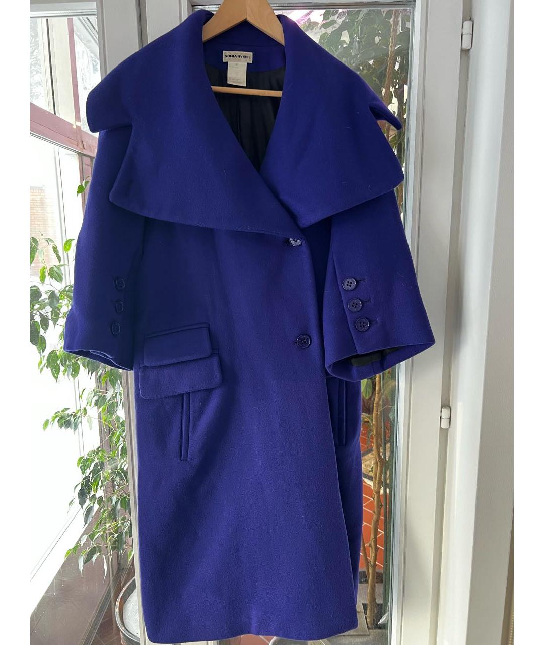 SONIA RYKIEL Фиолетовое шерстяное пальто, фото 6