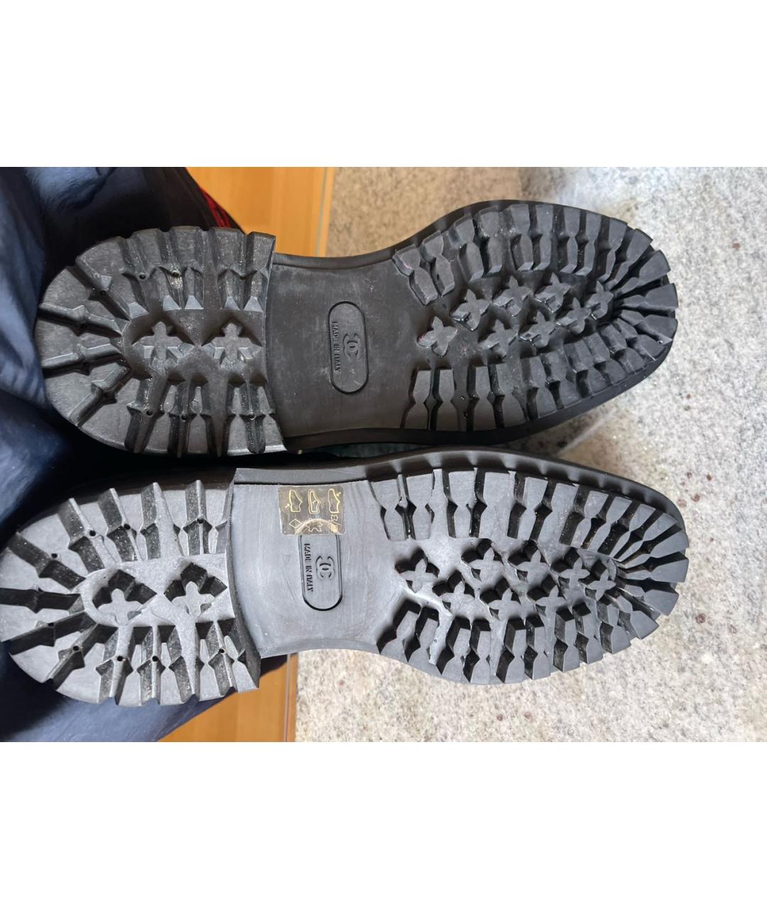 CHANEL PRE-OWNED Черные низкие ботинки, фото 6