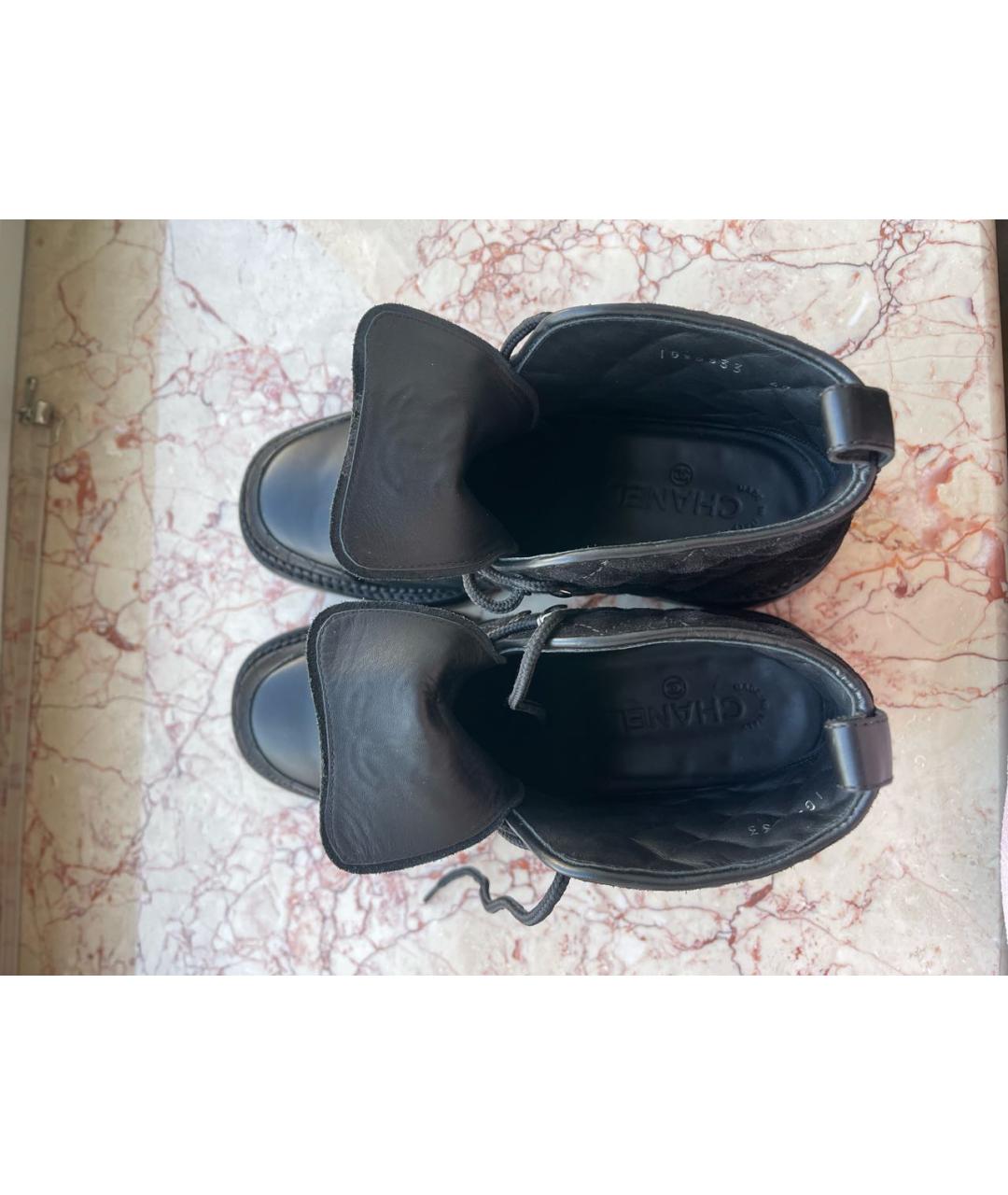 CHANEL PRE-OWNED Черные низкие ботинки, фото 3