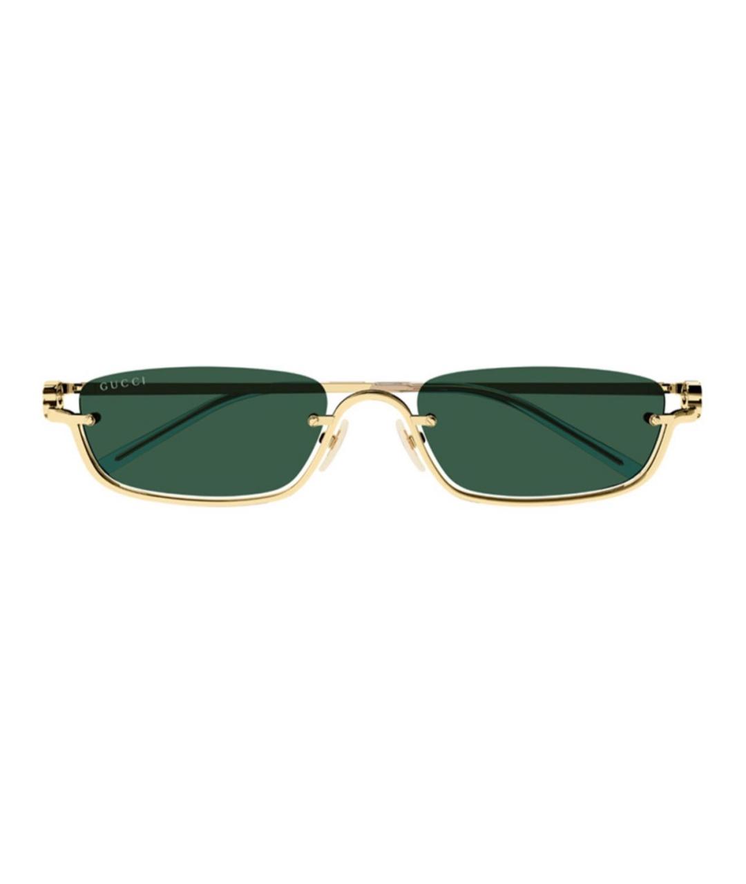 GUCCI Зеленые металлические солнцезащитные очки, фото 1
