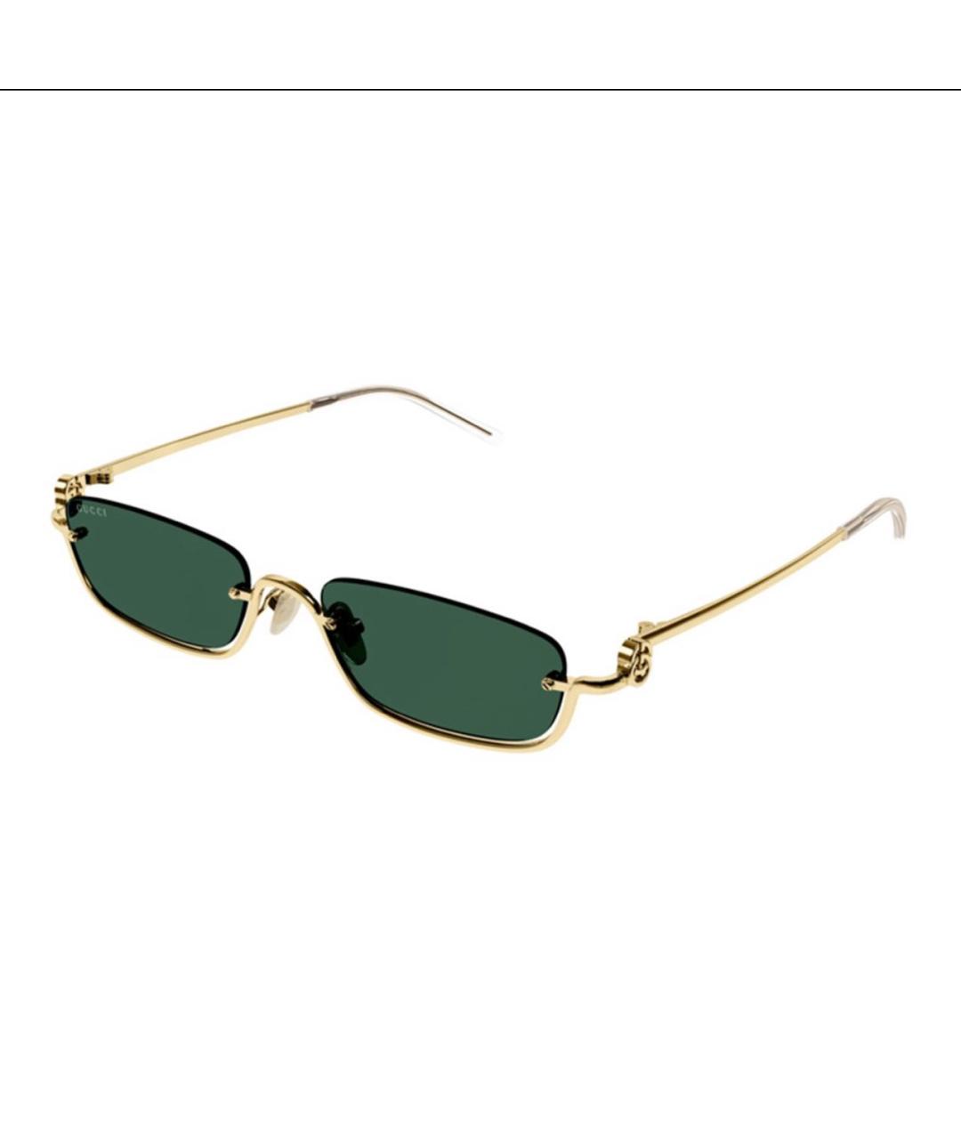 GUCCI Зеленые металлические солнцезащитные очки, фото 2