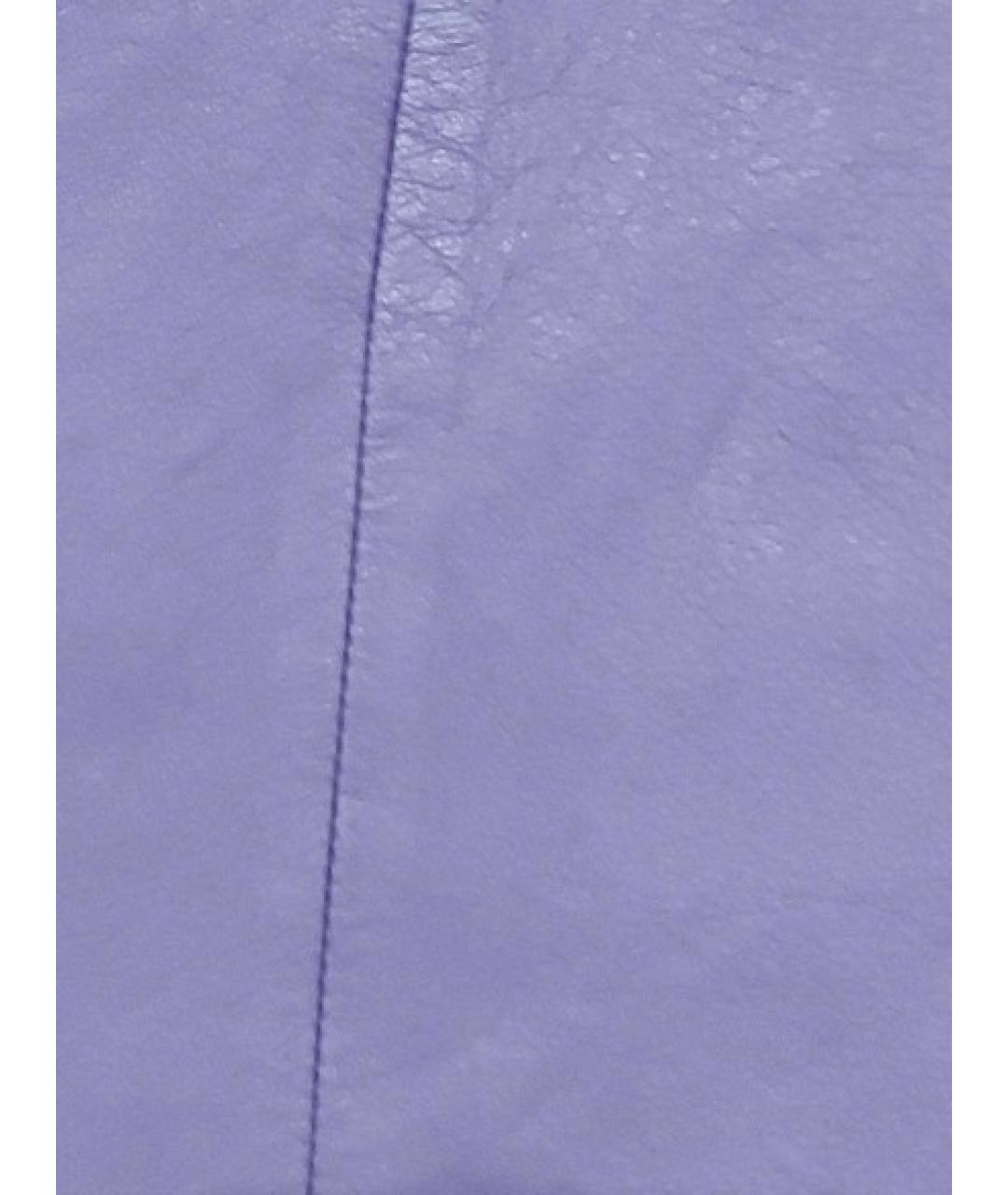 MCM Фиолетовая кожаная юбка миди, фото 4
