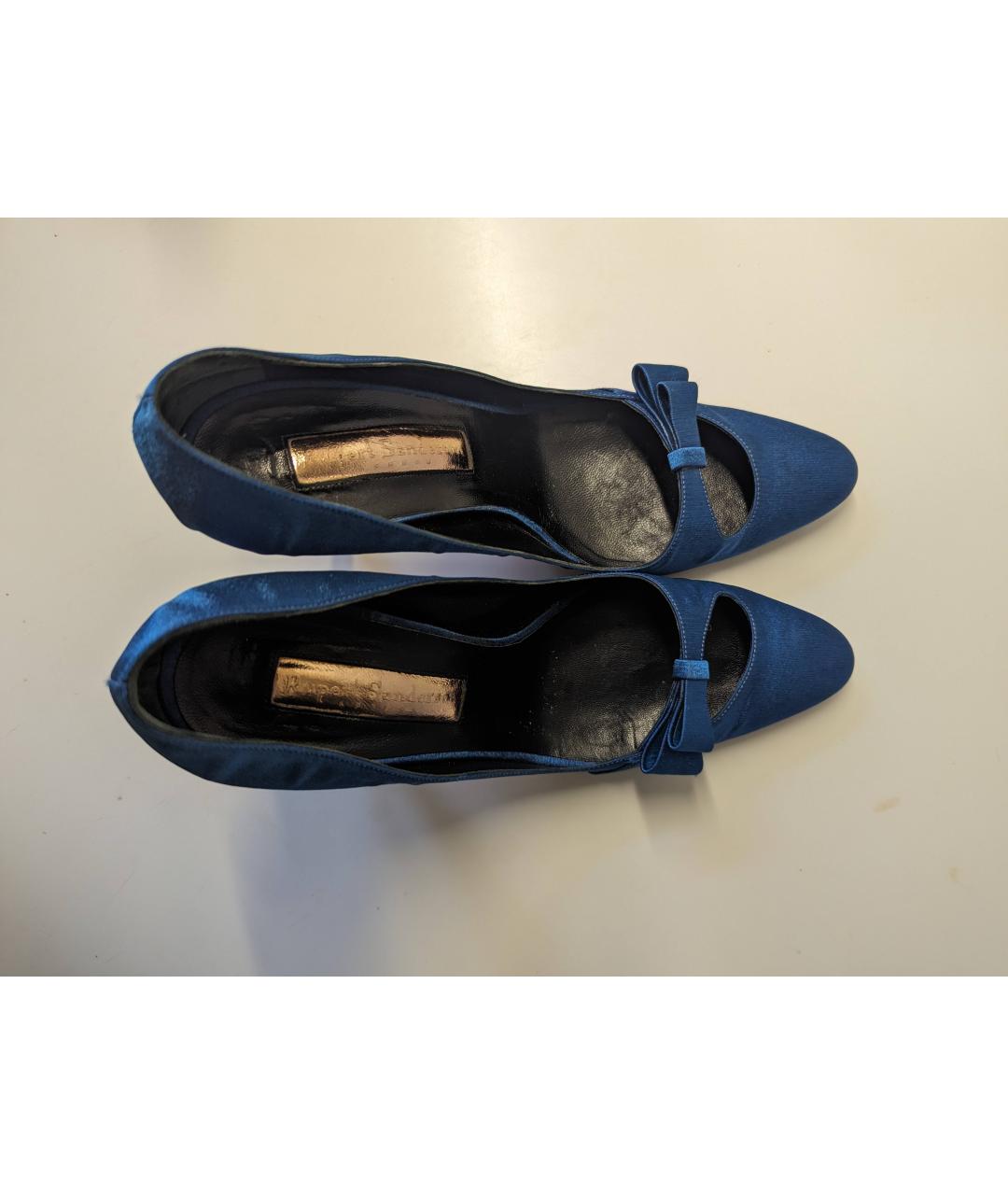 RUPERT SANDERSON Синие текстильные туфли, фото 3