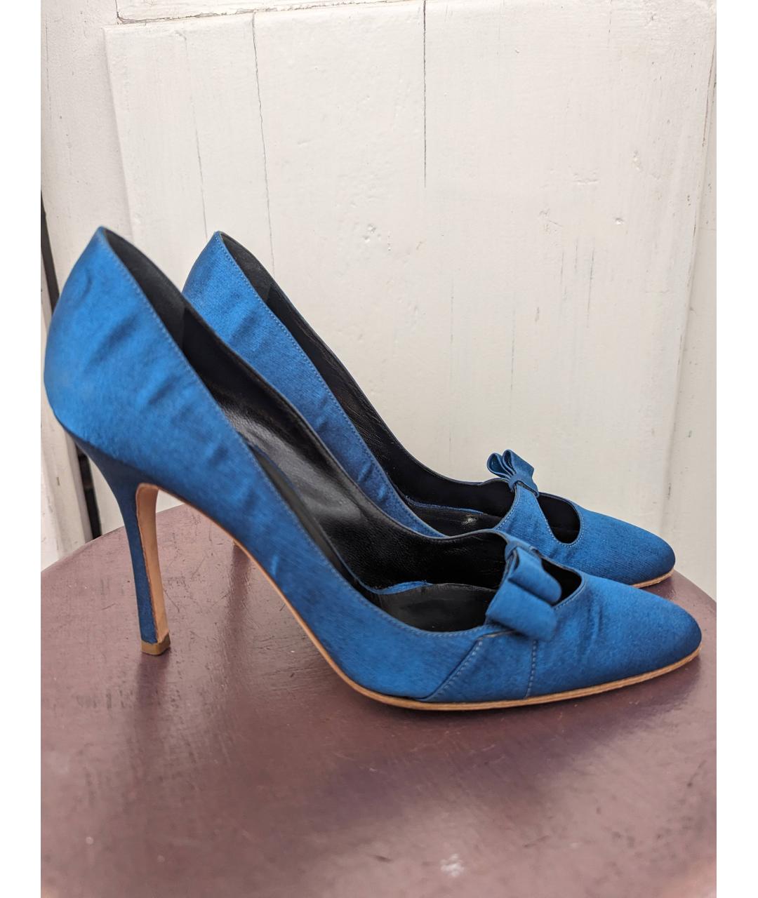 RUPERT SANDERSON Синие текстильные туфли, фото 7