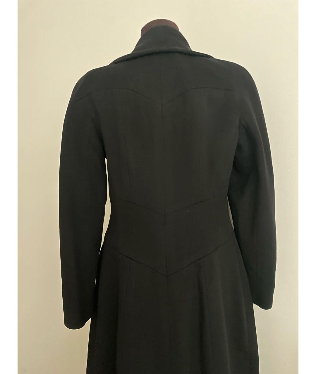 CHANEL PRE-OWNED Черное шерстяное пальто, фото 4