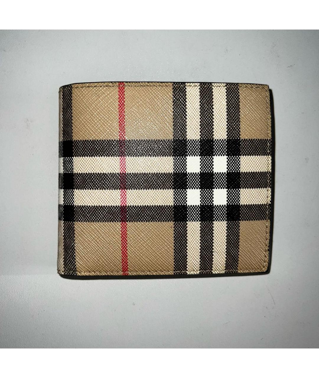 BURBERRY Бежевый кожаный кошелек, фото 9