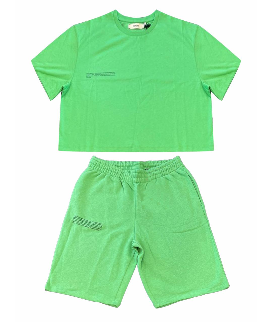THE PANGAIA Зеленый хлопковый спортивный костюм, фото 1
