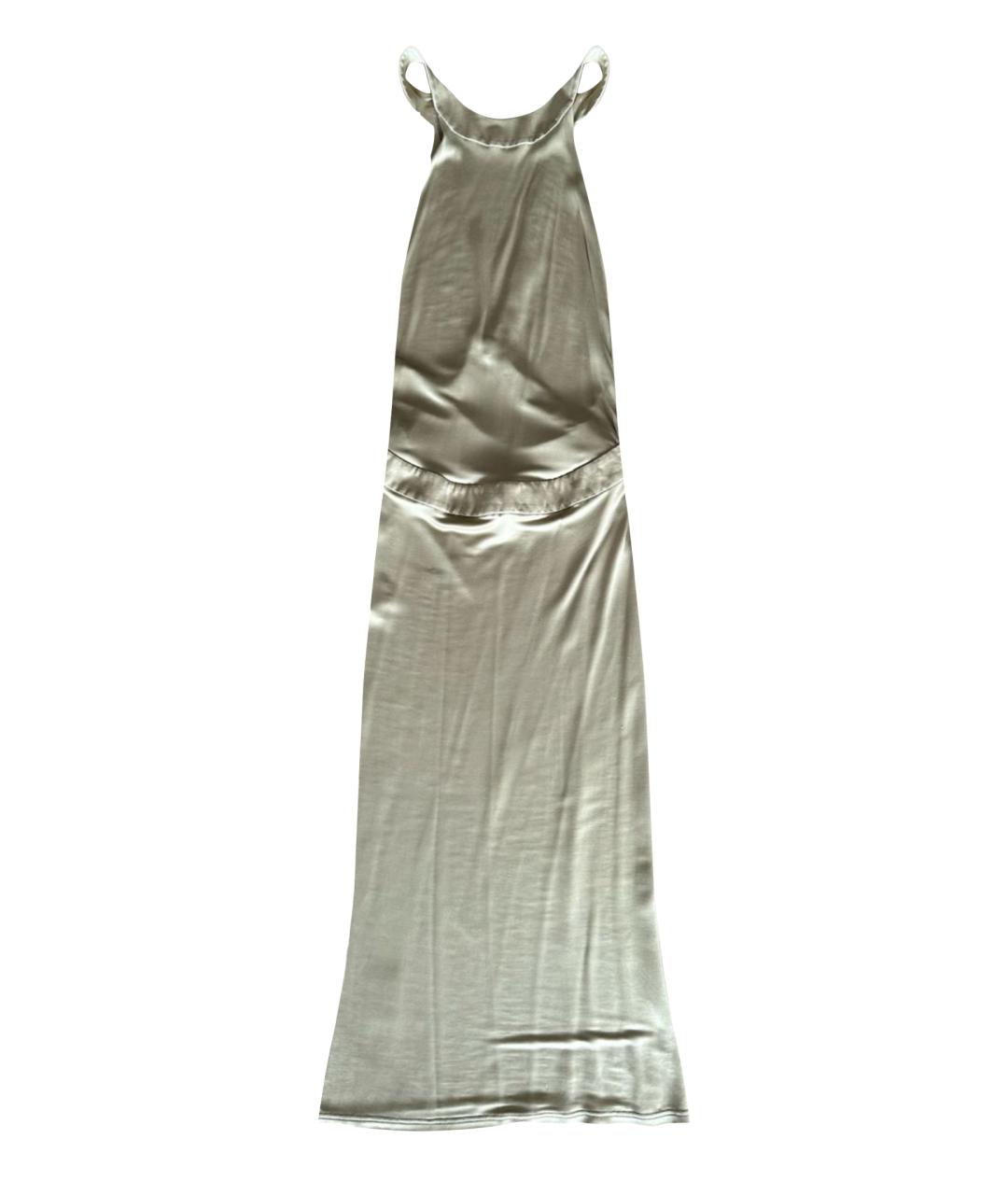 CELINE PRE-OWNED Золотое вискозное вечернее платье, фото 7