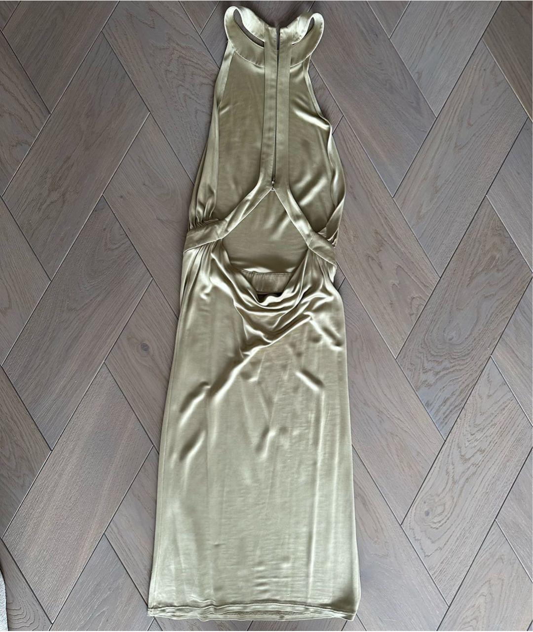 CELINE PRE-OWNED Золотое вискозное вечернее платье, фото 2