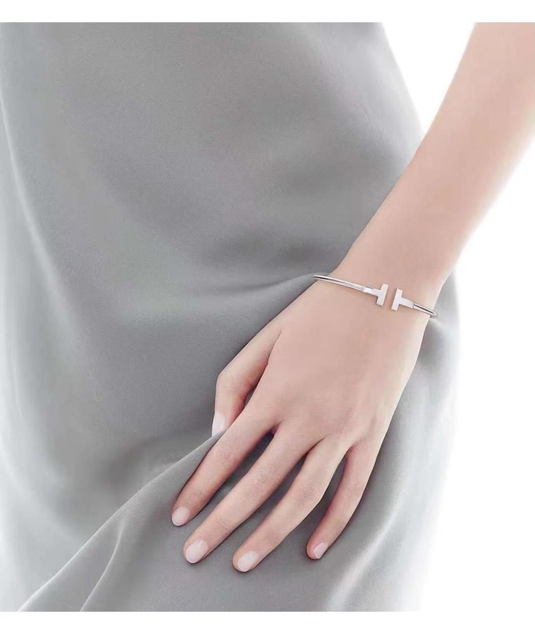 TIFFANY&CO Серебрянный браслет из белого золота, фото 8