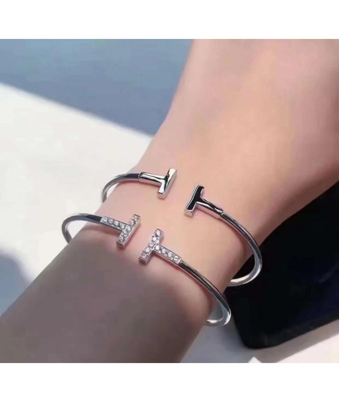 TIFFANY&CO Серебрянный браслет из белого золота, фото 7