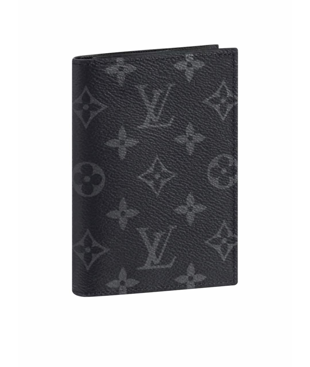 LOUIS VUITTON Черная кожаная визитница, фото 1