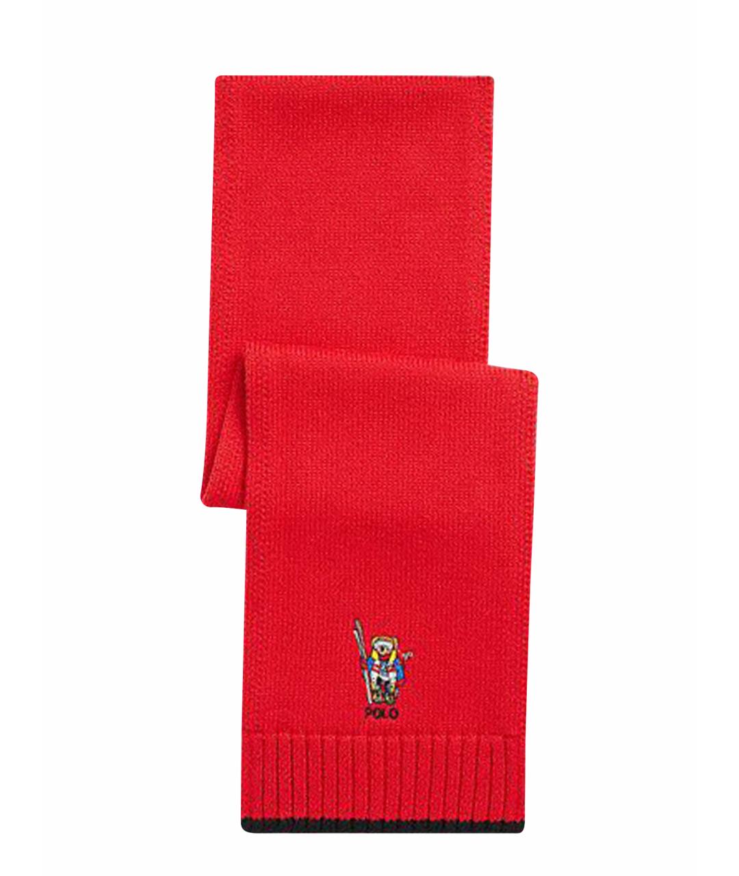 POLO RALPH LAUREN Красный хлопковый шарф, фото 1