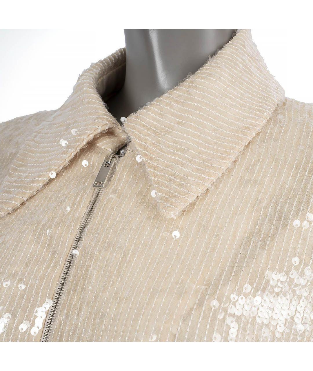 KHAITE Бежевая вискозная рубашка, фото 4