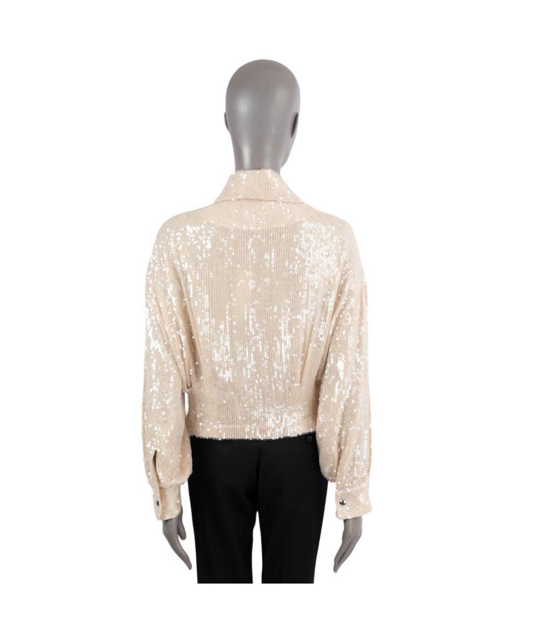 KHAITE Бежевая вискозная рубашка, фото 3