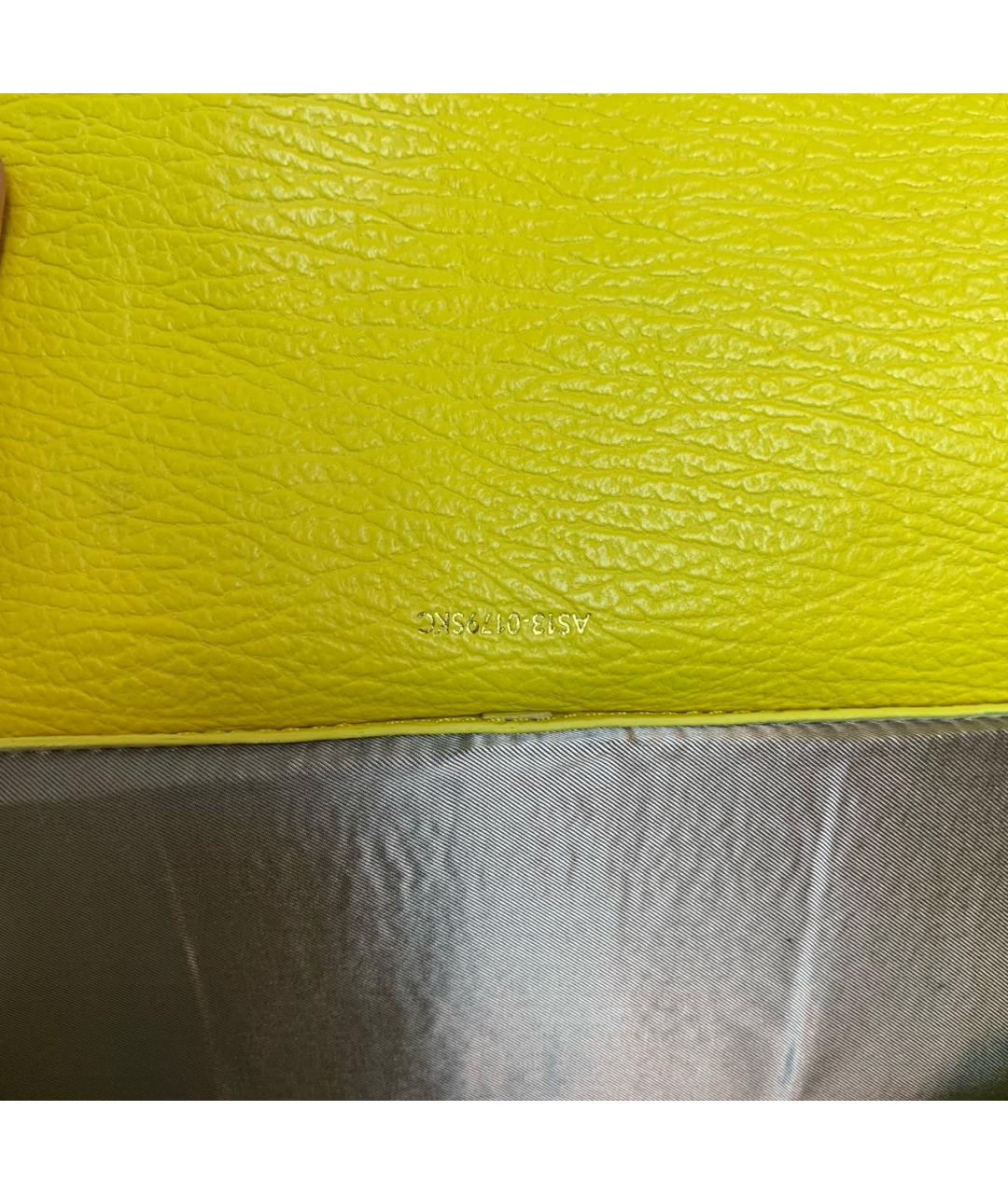 3.1 PHILLIP LIM Желтая кожаная сумка с короткими ручками, фото 8