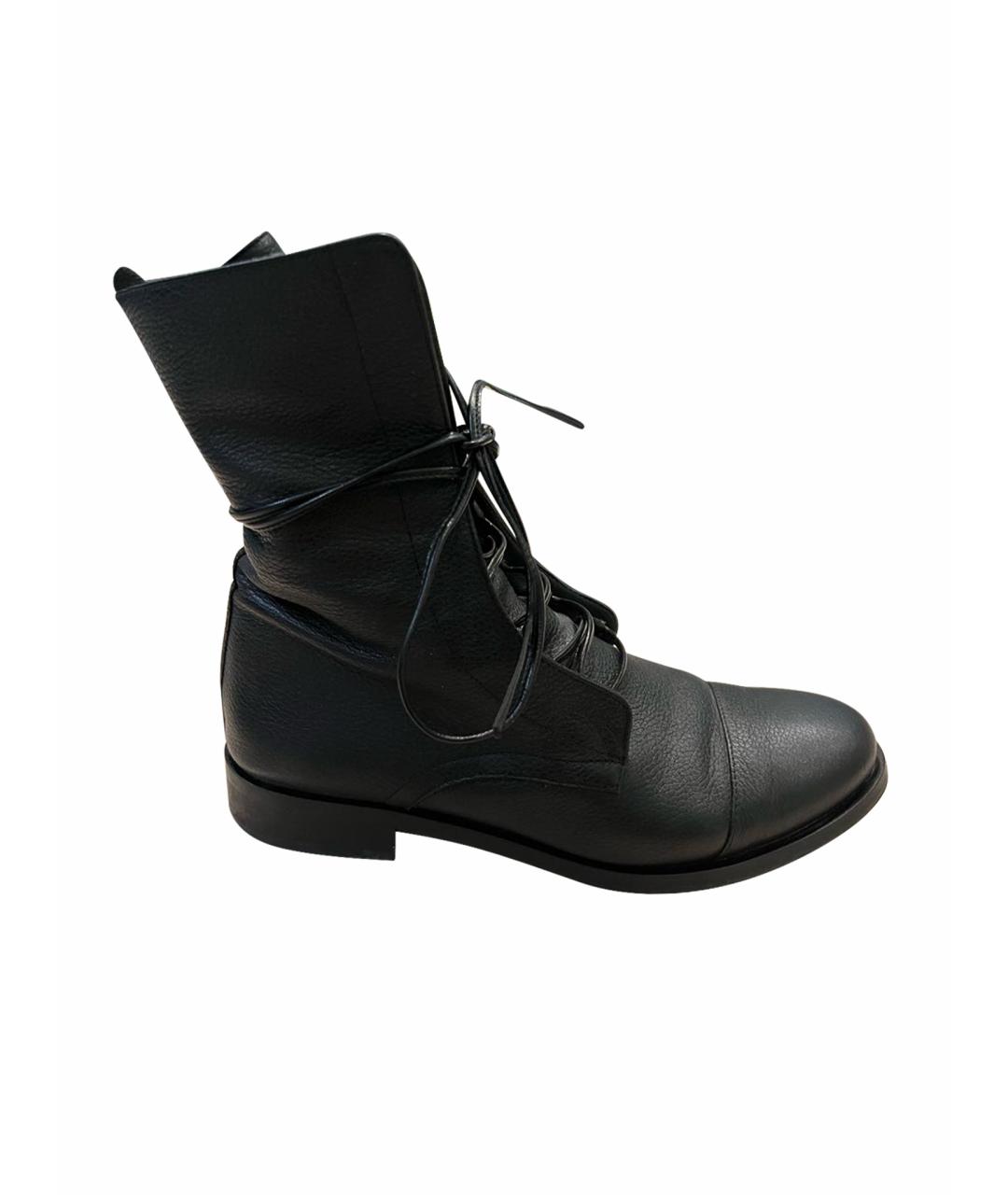 Principe di Bologna Черные кожаные ботинки, фото 1