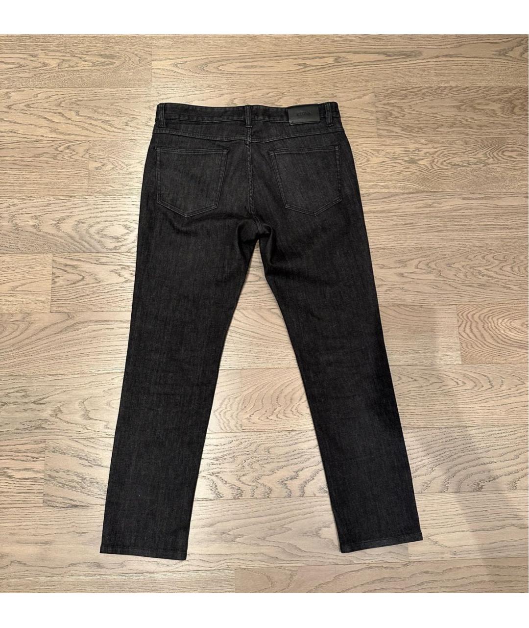 ZZEGNA Черные хлопковые джинсы скинни, фото 2