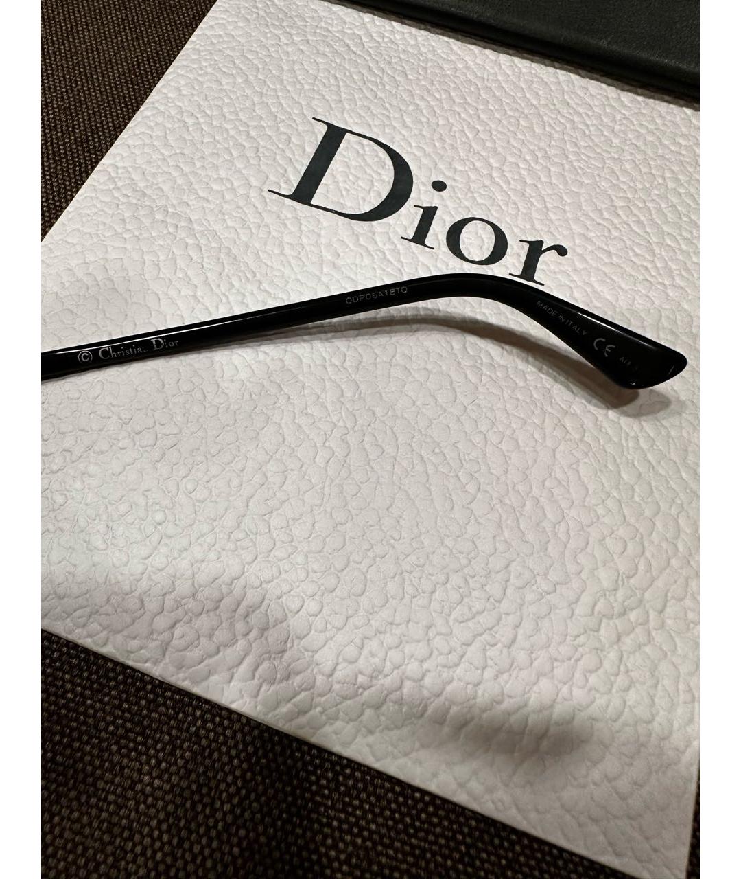 CHRISTIAN DIOR Черные пластиковые солнцезащитные очки, фото 5
