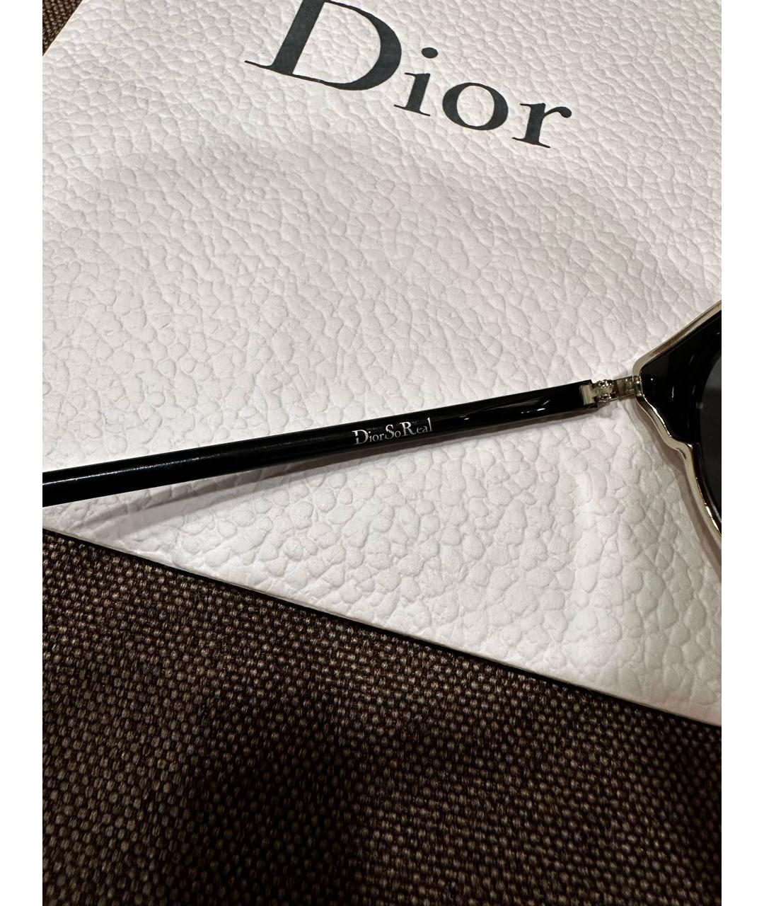 CHRISTIAN DIOR Черные пластиковые солнцезащитные очки, фото 3