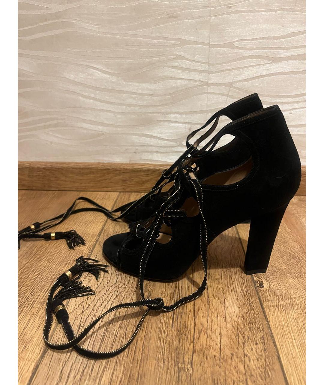FERRAGAMO Черные замшевые туфли, фото 7