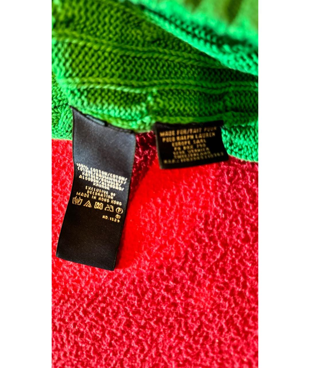 RALPH LAUREN Зеленый хлопковый джемпер / свитер, фото 4