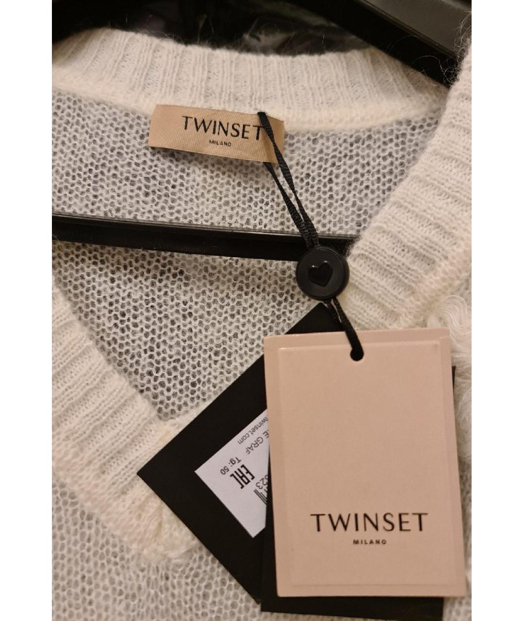 TWIN-SET Бежевый шерстяной джемпер / свитер, фото 3