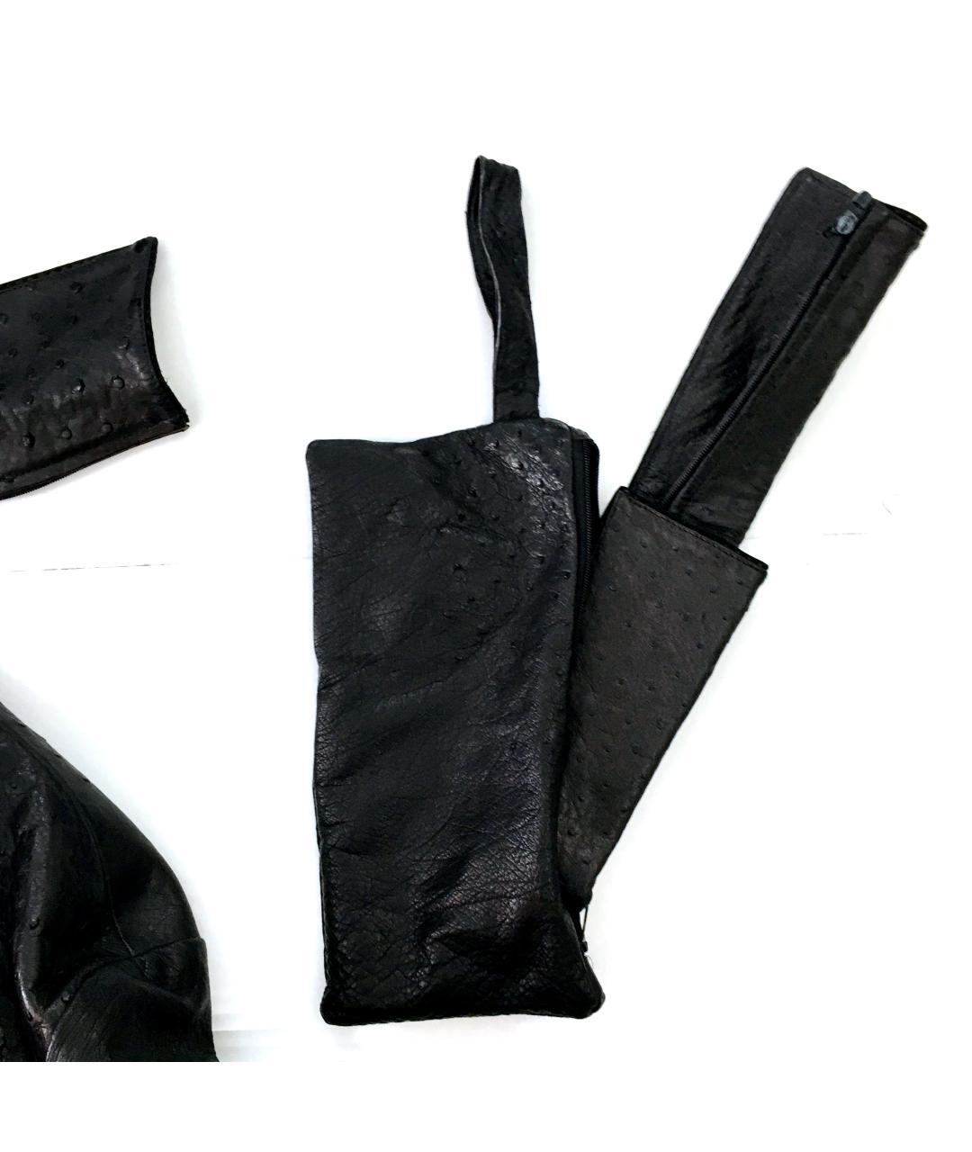 BRIONI Черное пальто из экзотической кожи, фото 9