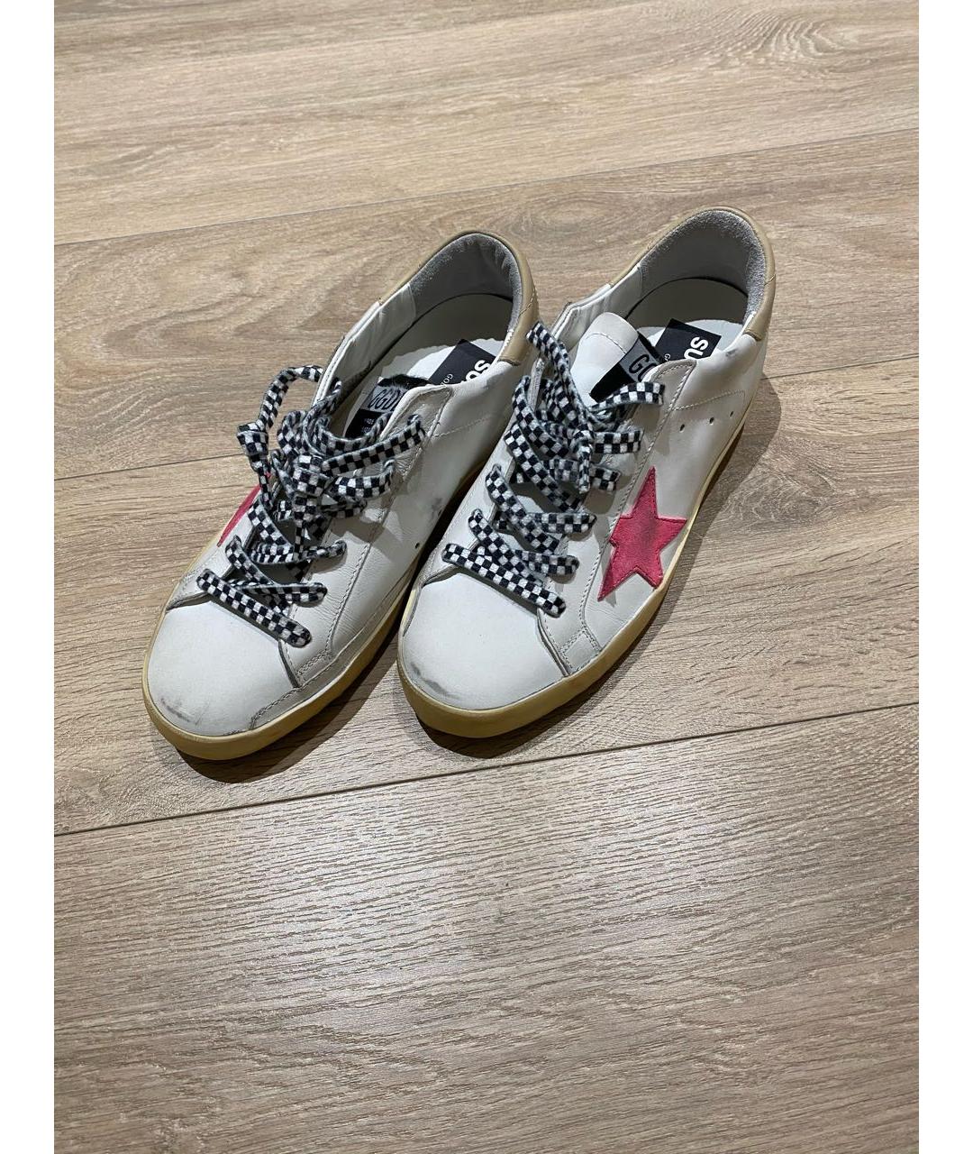 GOLDEN GOOSE DELUXE BRAND Белые кожаные кеды, фото 2