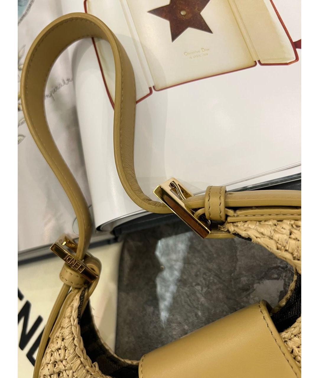 FENDI Бежевая сумка с короткими ручками, фото 8