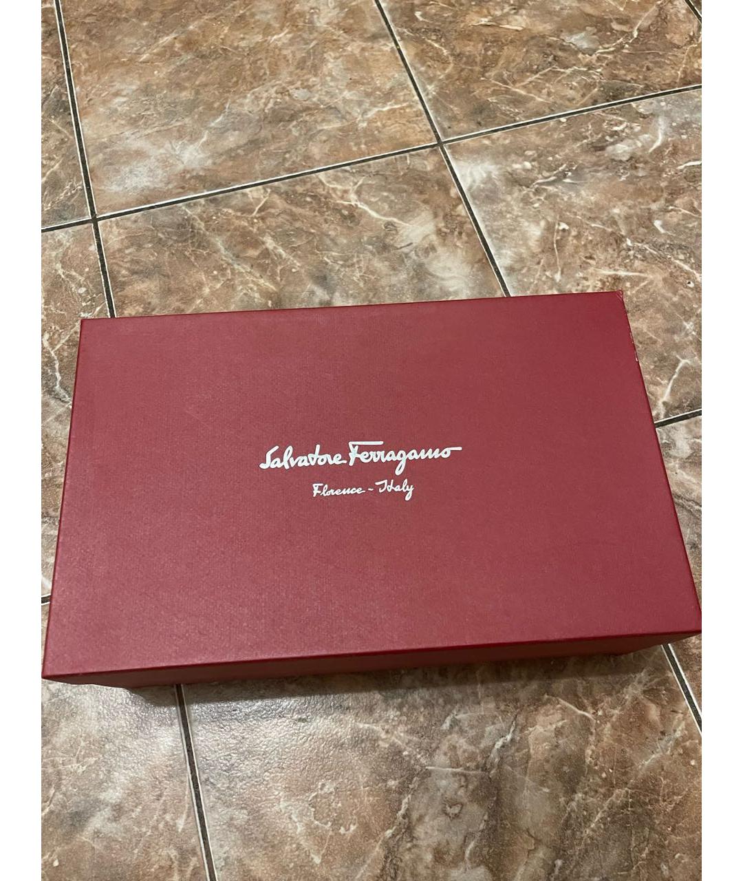 SALVATORE FERRAGAMO Черные кожаные туфли, фото 6