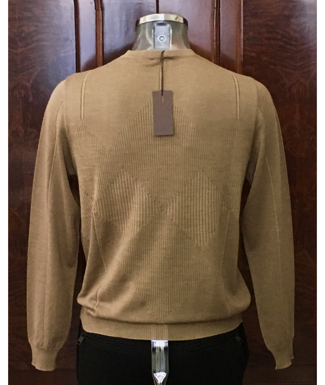 BILANCIONI Коричневый шерстяной джемпер / свитер, фото 2