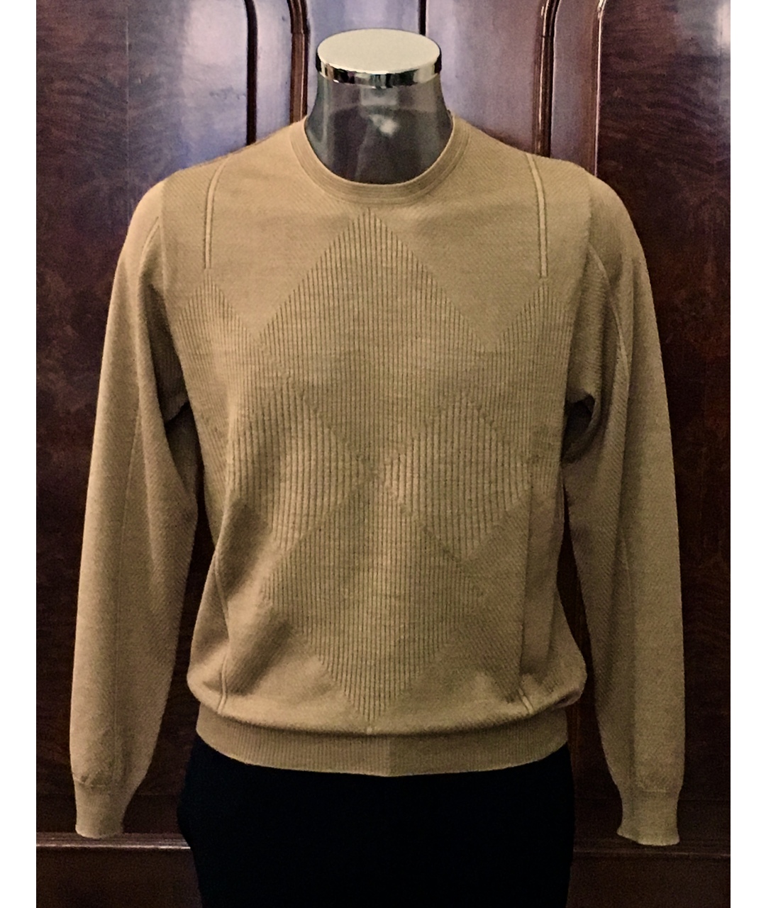 BILANCIONI Коричневый шерстяной джемпер / свитер, фото 8