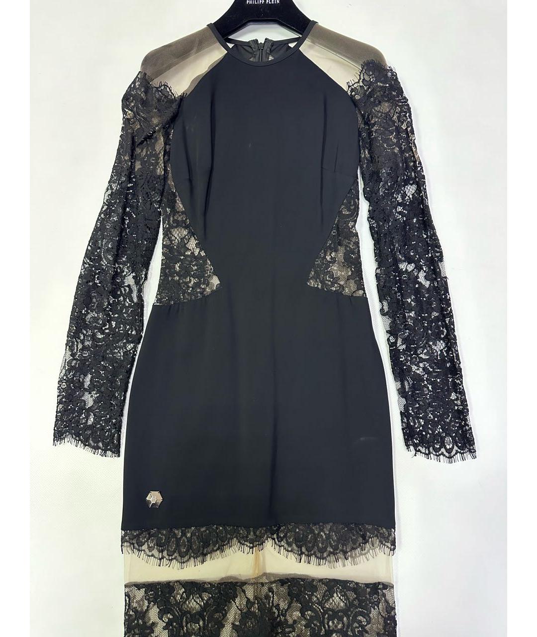PHILIPP PLEIN Черное коктейльное платье, фото 4