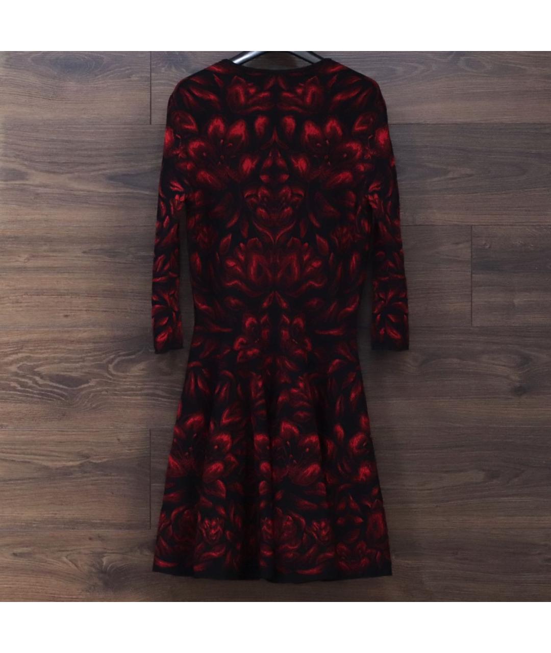 ALEXANDER MCQUEEN Мульти вискозное коктейльное платье, фото 2