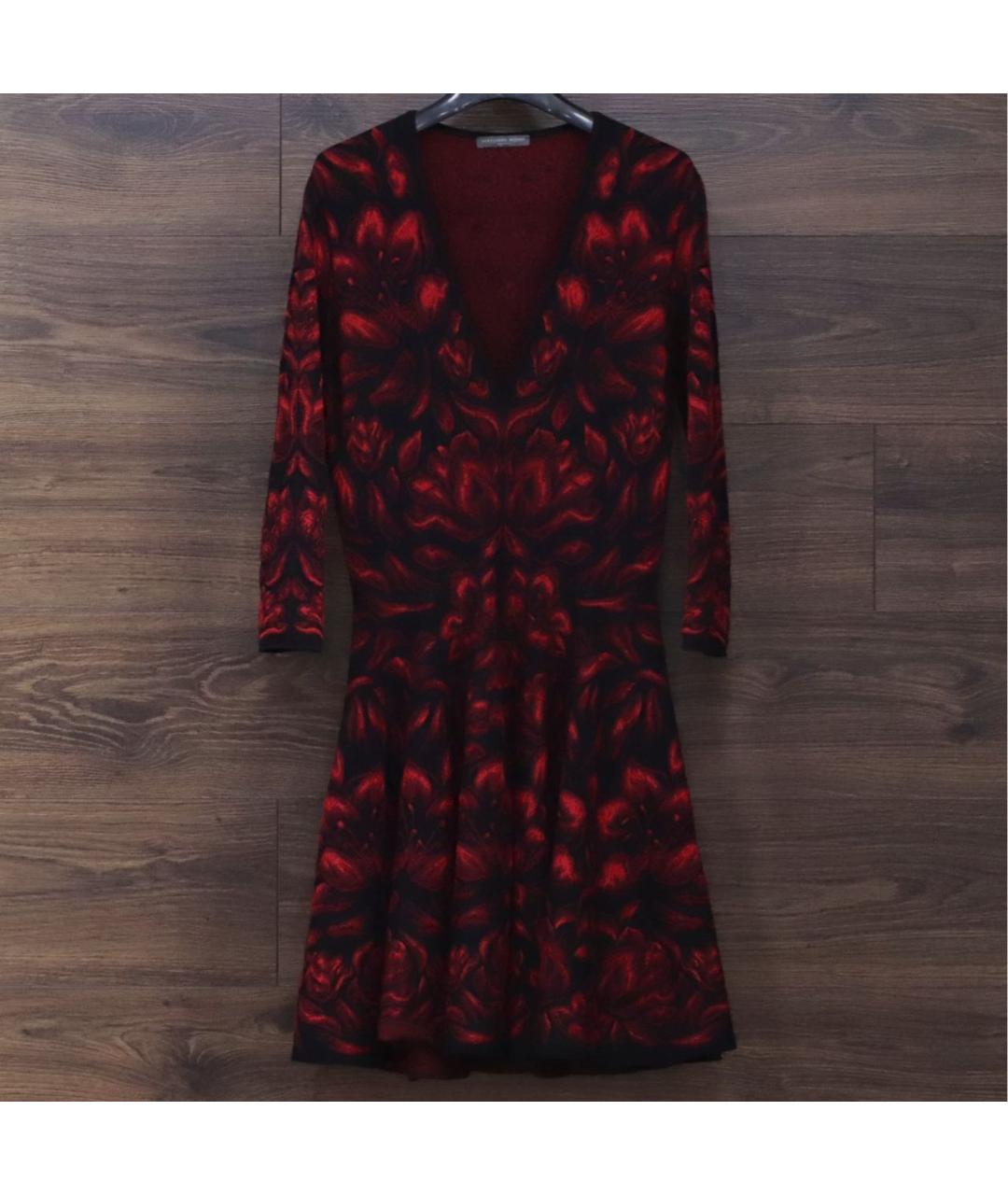 ALEXANDER MCQUEEN Мульти вискозное коктейльное платье, фото 6