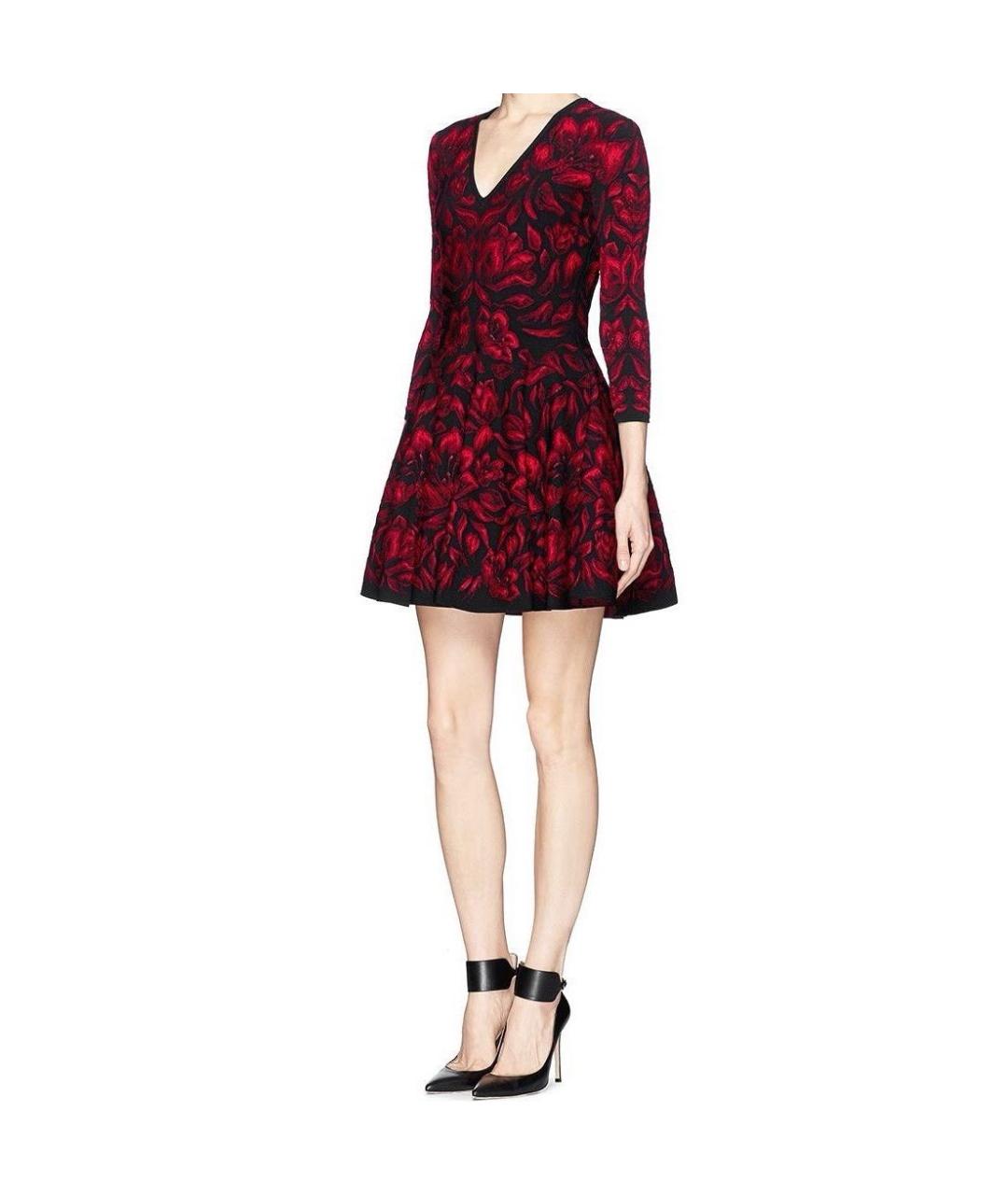 ALEXANDER MCQUEEN Мульти вискозное коктейльное платье, фото 8