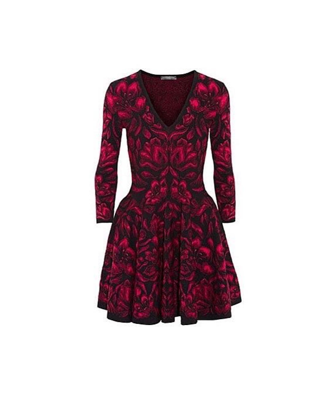 ALEXANDER MCQUEEN Мульти вискозное коктейльное платье, фото 9