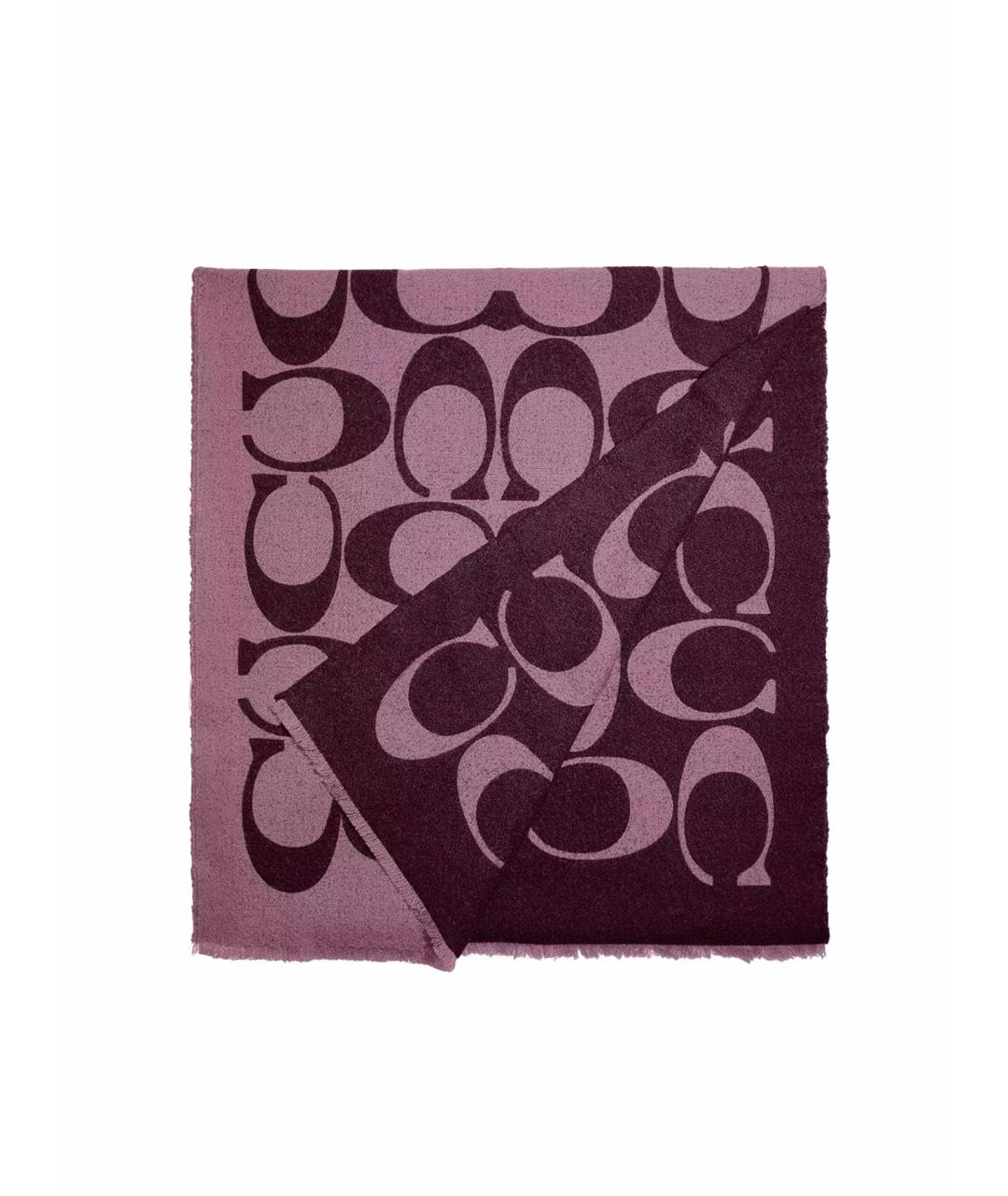 COACH Фиолетовый шерстяной шарф, фото 1