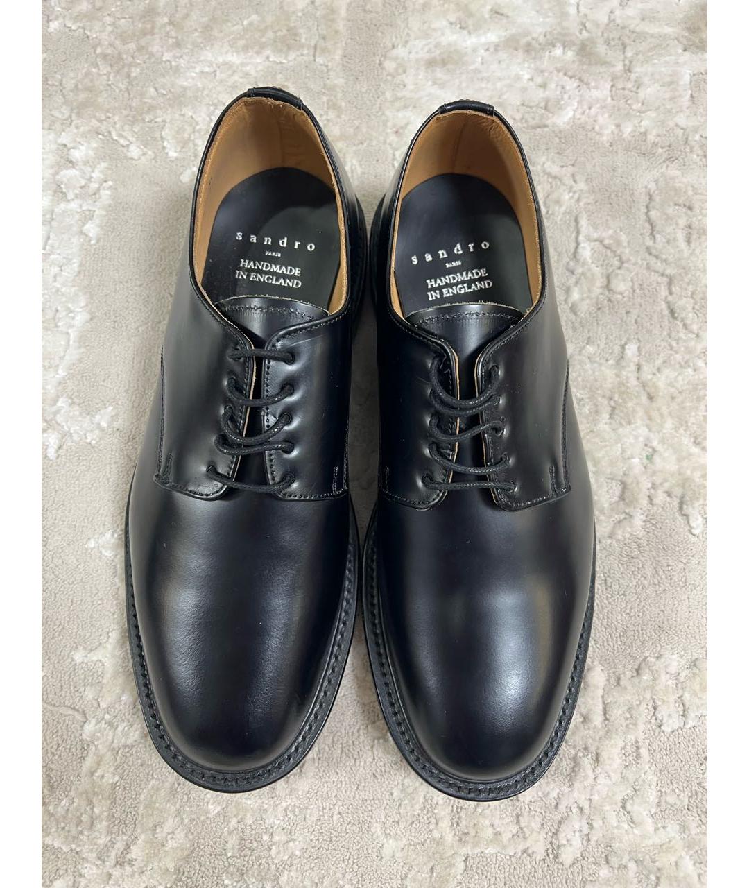 SANDRO Черные кожаные туфли, фото 2