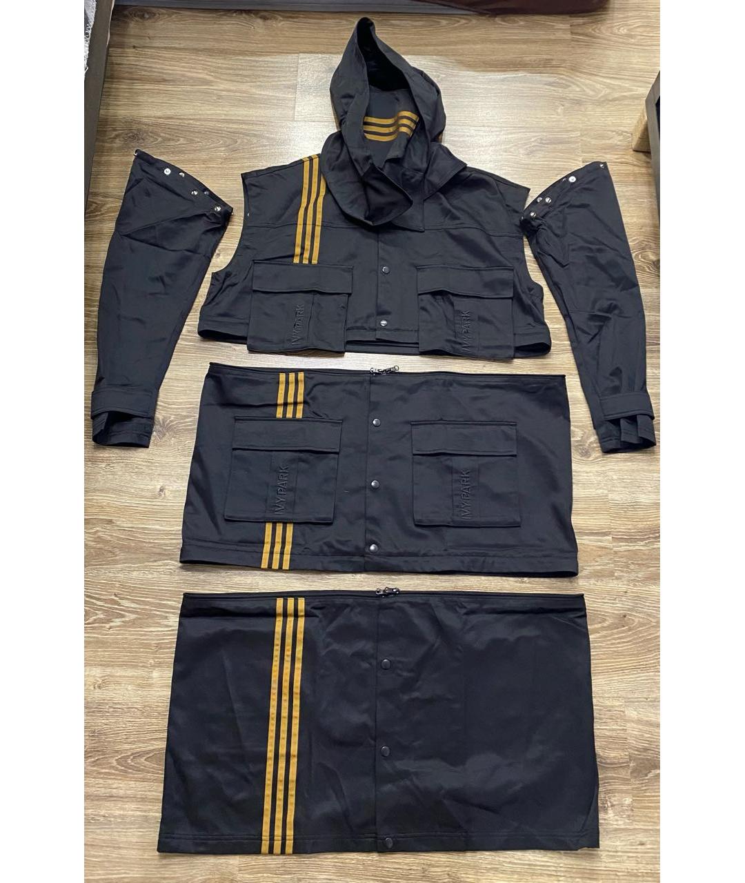ADIDAS Черное хлопковое пальто, фото 8