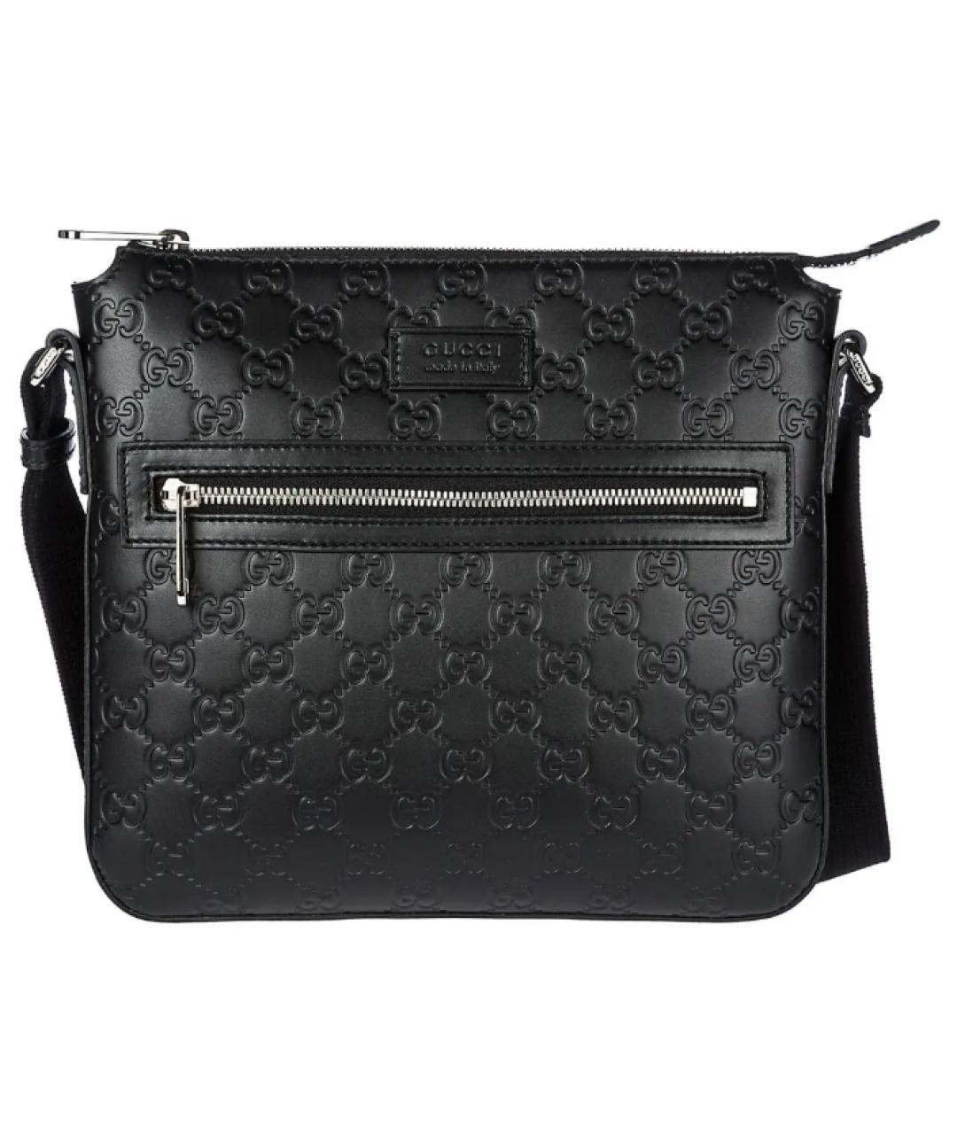 GUCCI Черная кожаная сумка на плечо, фото 7