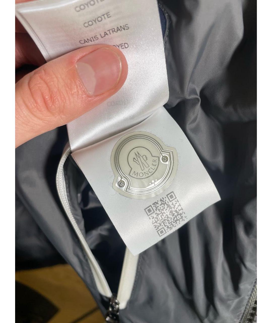 MONCLER Серый шерстяной пуховик, фото 8