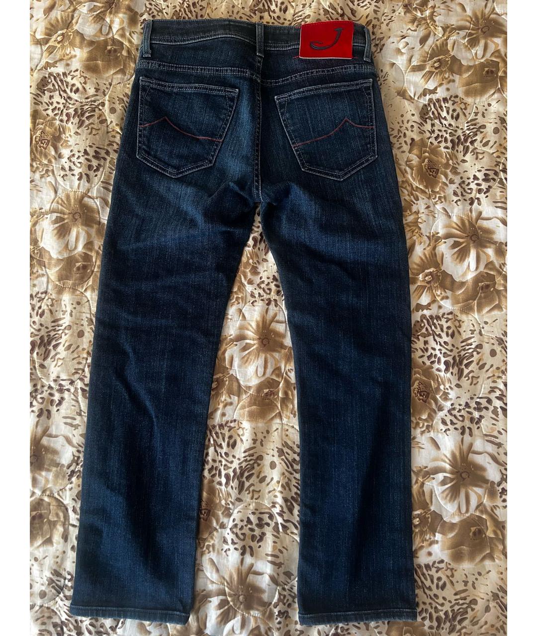 JACOB COHEN Темно-синие хлопко-эластановые джинсы скинни, фото 2